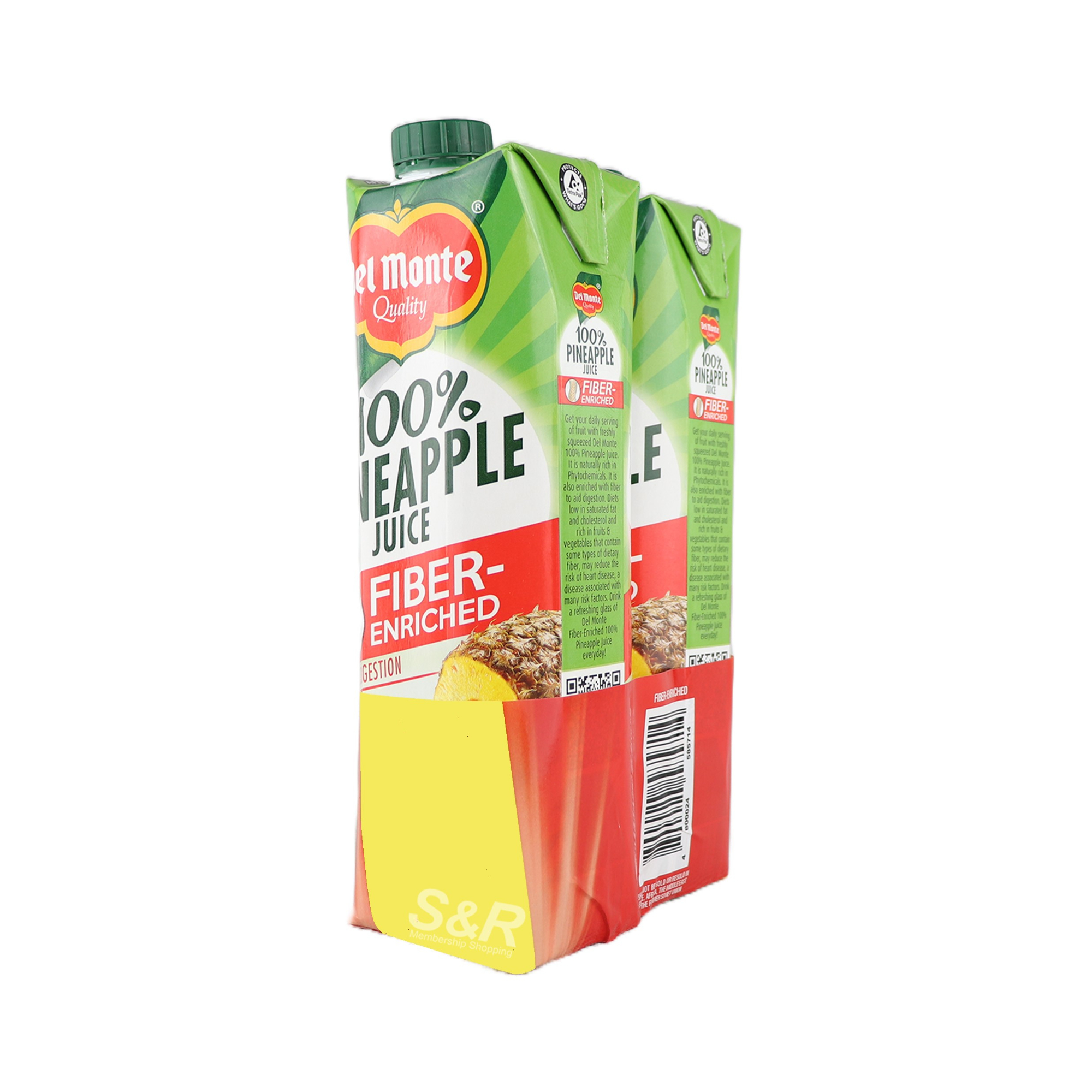 Del Monte Fiber-Enriched 100% Pineapple Juice (1L x 2pcs) Del Monte Fiber-Enriched 100% Pineapple Juice (1L x 2pcs)